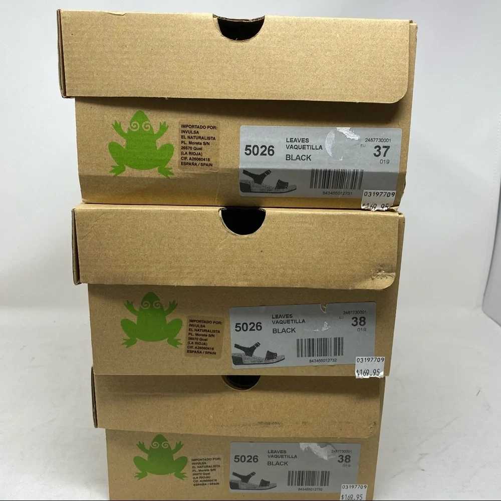 El Naturalista 5026 Leaves Leather sandals black - Picture 8 of 10